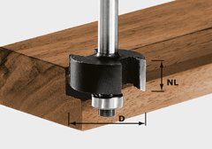 Фреза для выборки четверти HW FESTOOL HW S8 D31,7/NL 12,7 (491022)